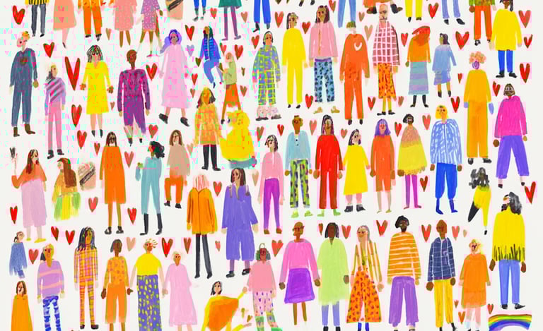 Colourful Inclusivity Artwork of Diverse People