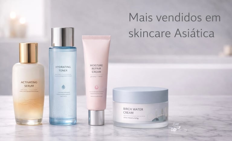 cosméticos mais procurados skincare asiática coreana Amazon Brasil