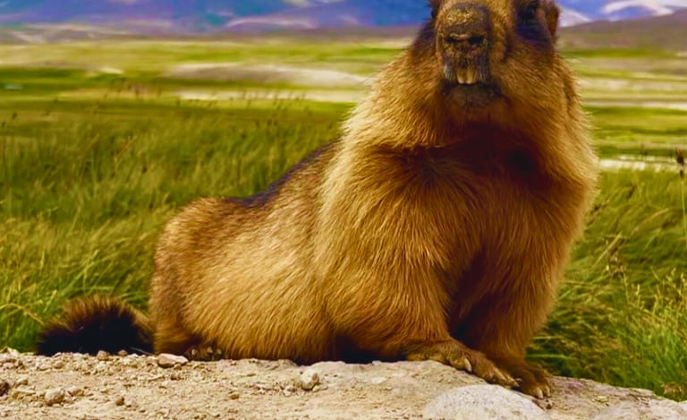 Marmot at deosai national park 