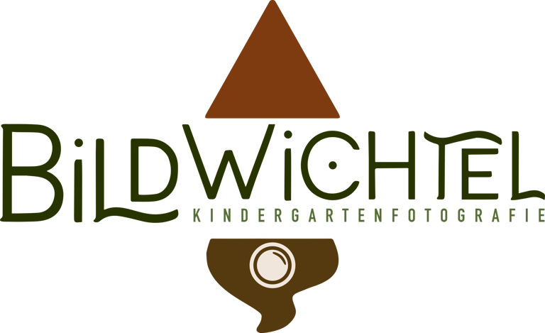 Bildwichtel Kindergartenfotografie Wichtel Logo Hoch Dunkel