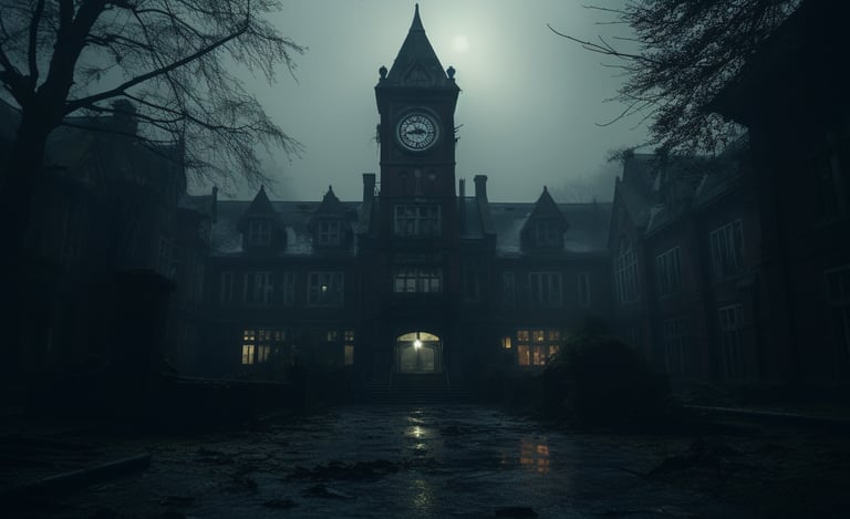 a clock tower in the middle of a dark night