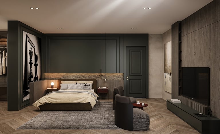 Villa E. Antalya çağdaş genç odası iç mekan tasarımı-La Féra Interior Design.