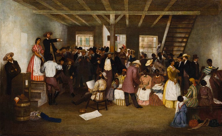 Lefevre James Cranstone, "Richmond Slave Market Auction"