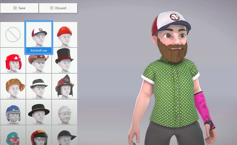 Xbox Avatar Editor Apparel and Accessories