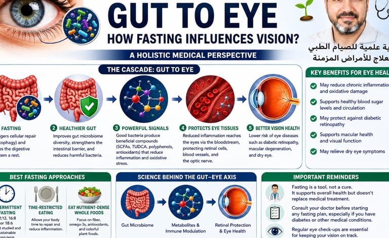 👁️Cascade Effect:Gut to Eye Fasting Influence Vision?🦠