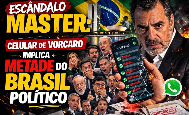🏛️ Escândalo Master: Celular de Vorcaro Implica Metade do Brasil Político