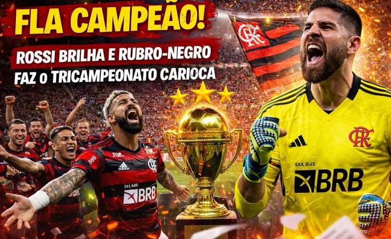 ⚽ Fla Campeão! Rossi Brilha e Rubro-Negro Faz o Tricampeonato Carioca