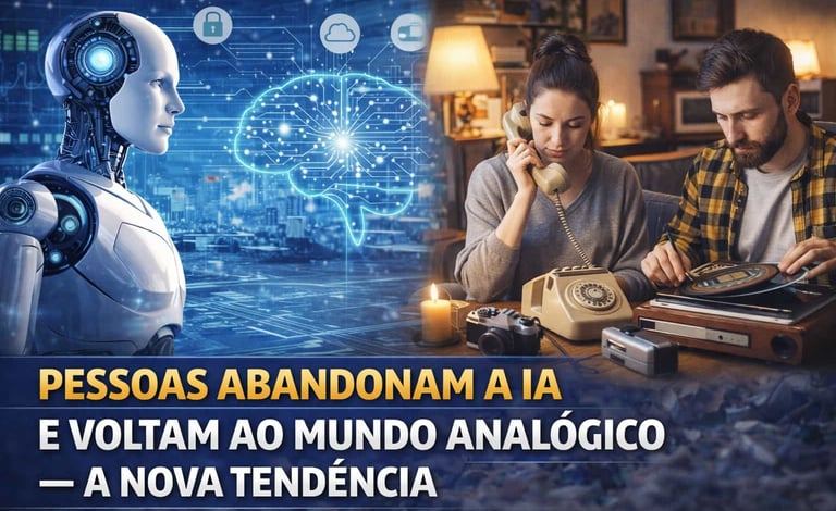 📱 Pessoas Abandonam a IA e Voltam ao Mundo Analógico — A Nova Tendência
