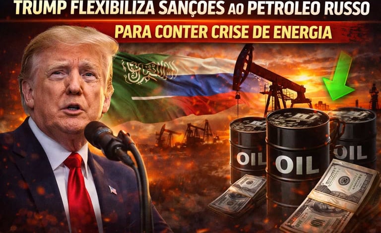 Trump Flexibiliza Sanções ao Petróleo Russo para Conter Crise de Energia