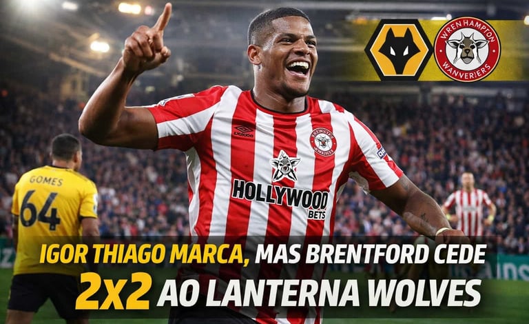 Igor Thiago Marca, Mas Brentford Cede 2x2 ao Lanterna Wolves