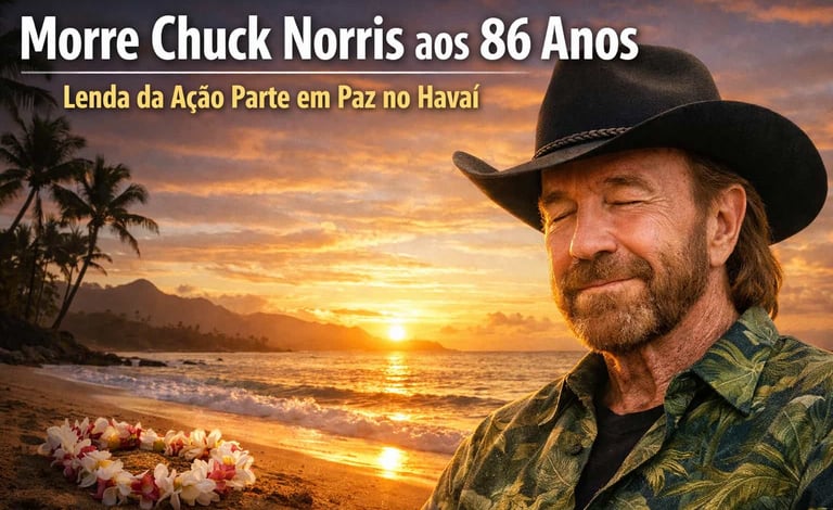 Morre Chuck Norris aos 86 Anos: Lenda da Ação Parte em Paz no Havaí