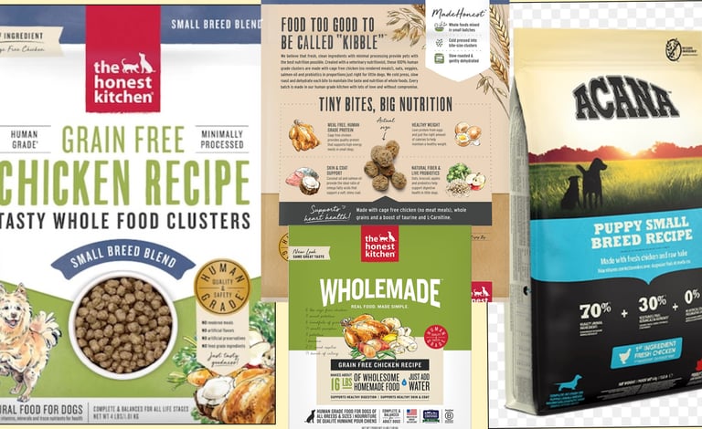 a variety of dog food products including a dog food product