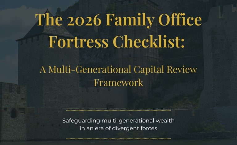 PDF cover image for Wellcome Capital's 2026 Family Office Fortress Checklist downloadable resource