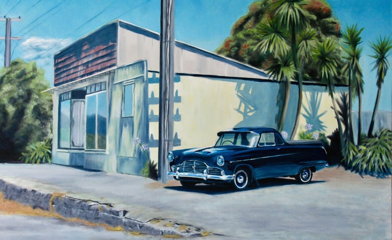 Mokau Zephyr oil on canvas panel