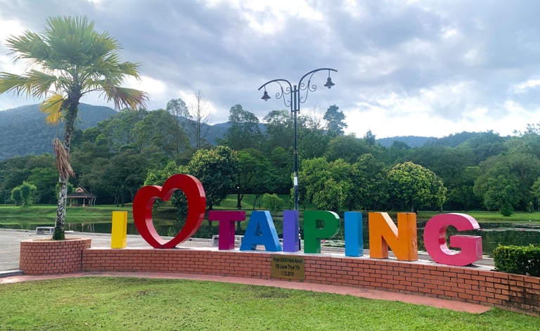 I Love Taiping sign at Taiping Lake Garden