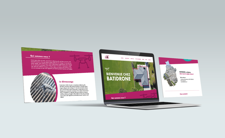 Réalisation : Site internet - Batidrone - Amy Atelier Graphique