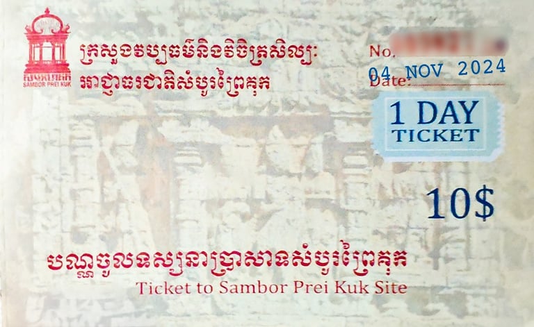Ticket Sambor Prei Kuk