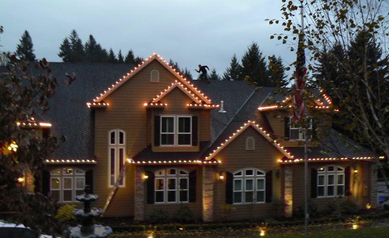 Near Lexington Holiday lighting setup