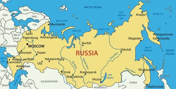 Mapa de Rusia