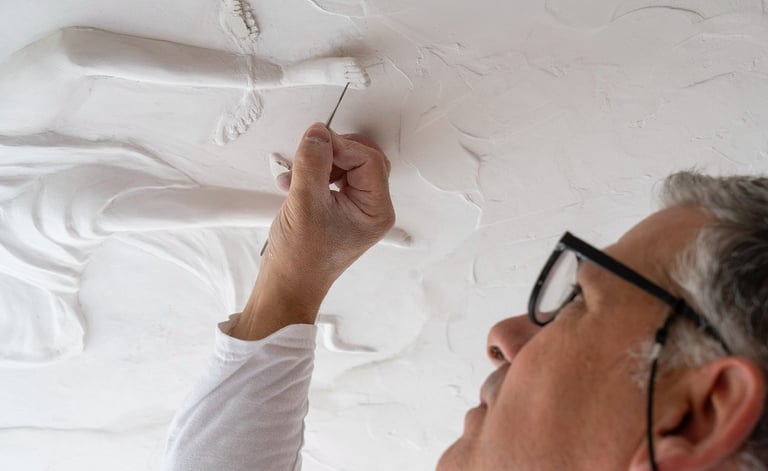 Ornamenten plafond restaureren 