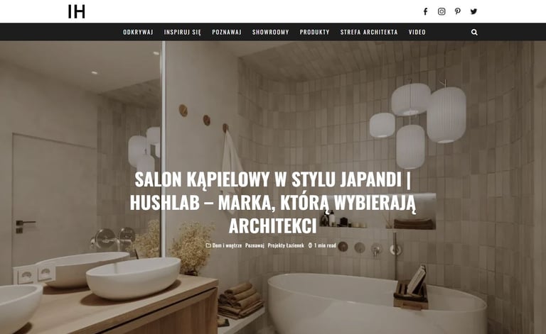SALON KĄPIELOWY W STYLU JAPANDI