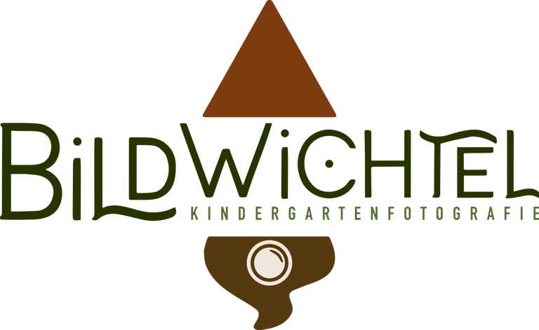Bildwichtel Kindergartenfotografie Wichtel Logo Hoch Dunkel