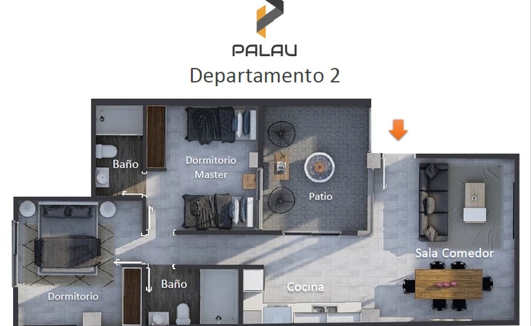 Edificio Palau Departamento 2 Constructora MAMPE