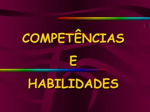 imagem de um slogan de chamada Competência e Habilidade .