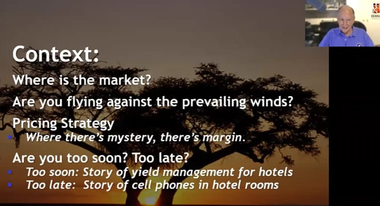 Timing to enter the market, most important for any new business entering the market