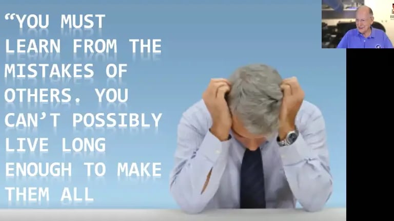 Mr Dave Berkus funny but realistic concept on learning for startups