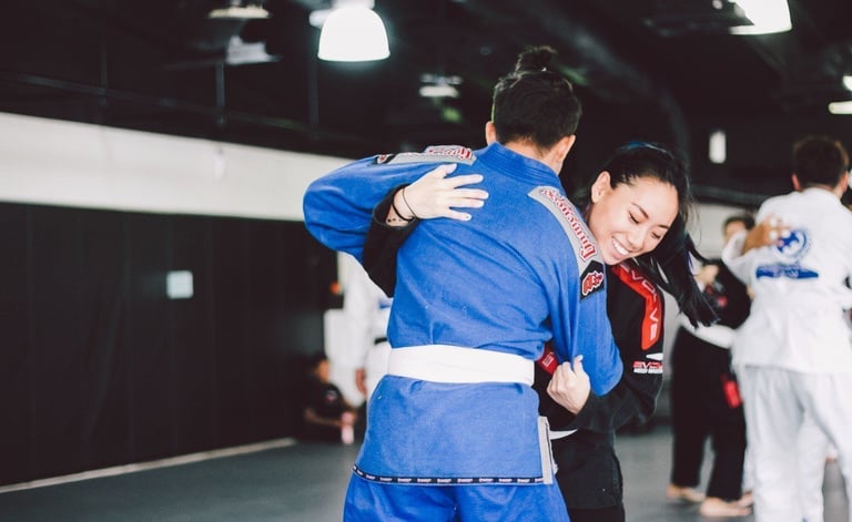 White belt practicing