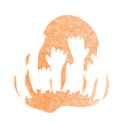 an icon of raised hands