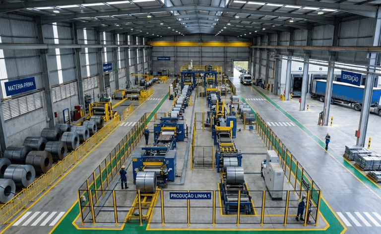 Renderezização Fabrica telha Isotermica