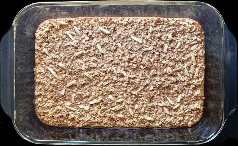 Rolled Oat Almond Butter Bars