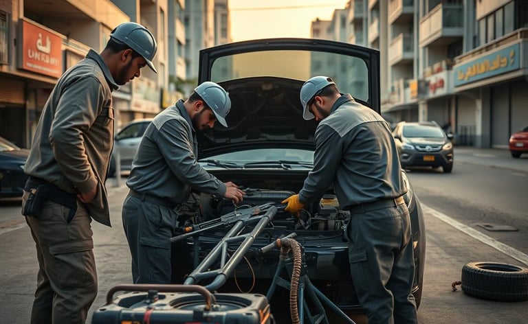 تبديل بطاريات عند البيت 