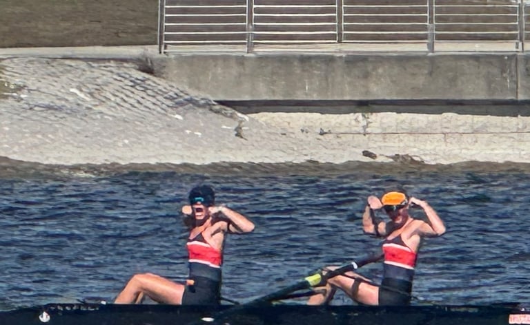 Sisters in the 2- after finishing first at AYC