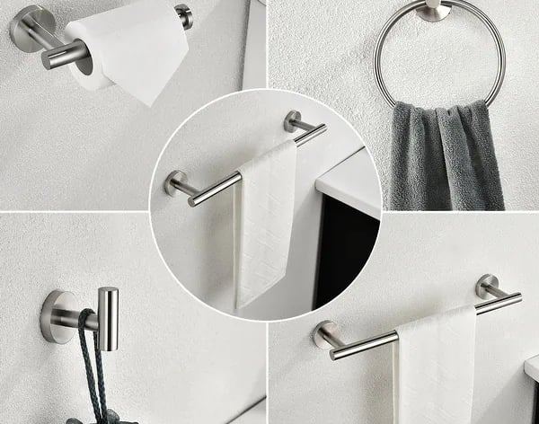 a series of four different types of towel rolls