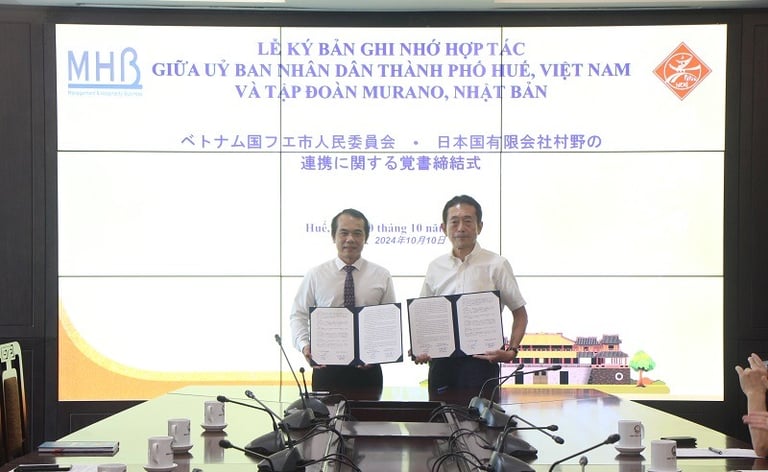 lễ ký bản ghi nhớ hợp tác giữa UBND TP. Huế và Tập đoàn Murano