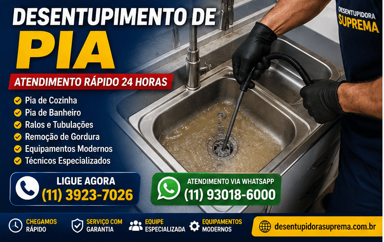 desentupimento de pia em são vicente