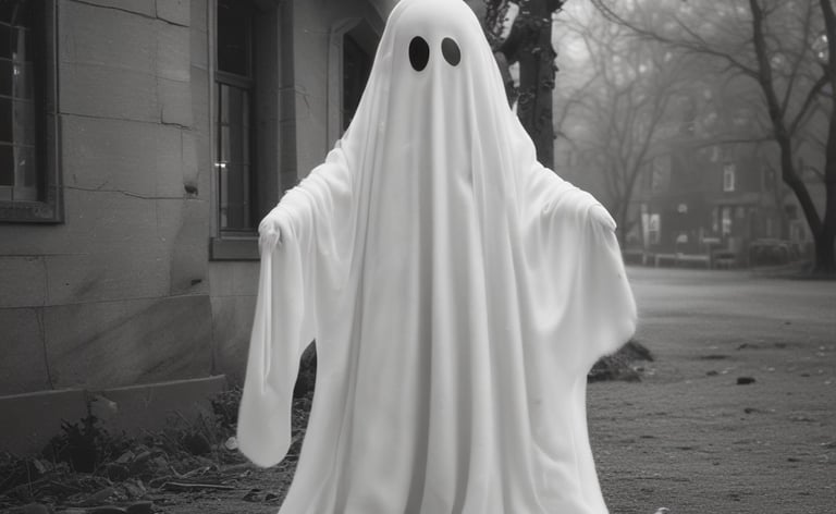 a close up of a ghost