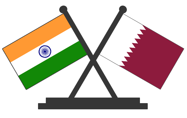 India Qatar Flag
