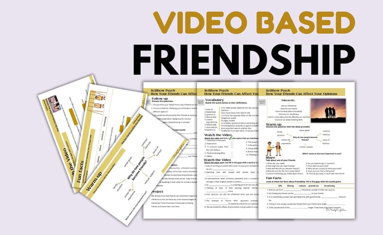 friendship influence video-based listening, speaking, vocabulary