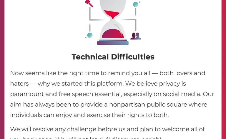 Parler, Technical Difficulties, Big Tech, project give a shit, project gas