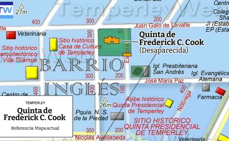 Quinta de Federico Cook, Barrio Inglés, Temperley