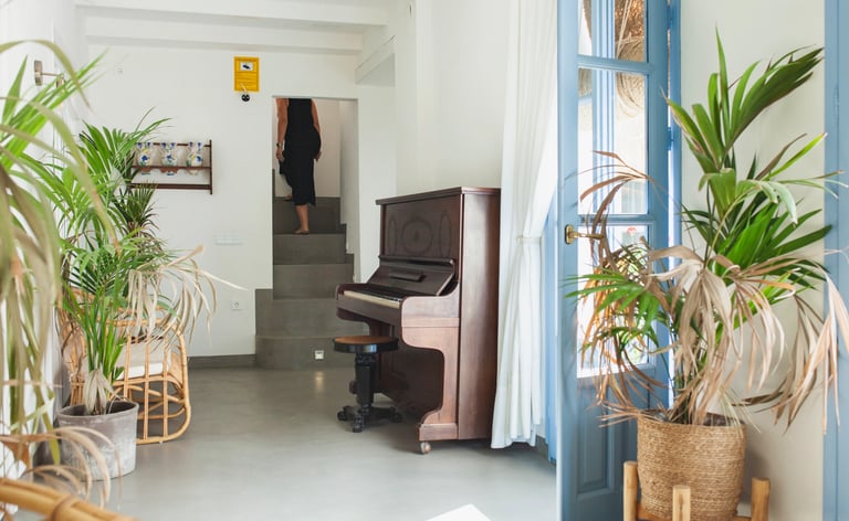 Piano en hotel boutique lujosa