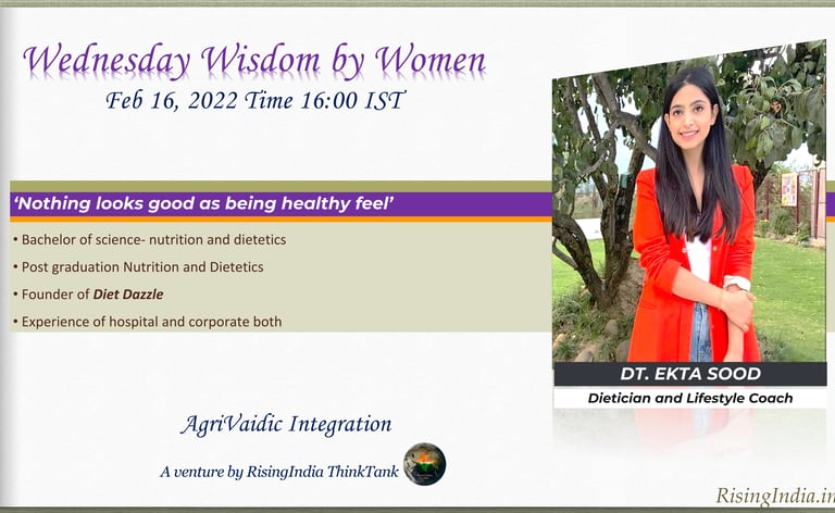 AVI Arogya's recognises Women TOP Nutrition skills in India Ekta Sood by RisingIndia ThinkTank