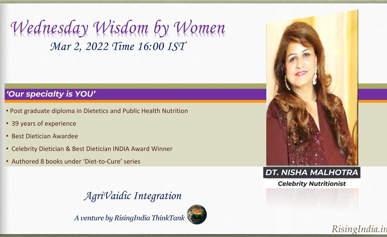 AVI Arogya's Nutrition Management Series featuring India's TOP Nutritionist Dt Nisha Malhotra 