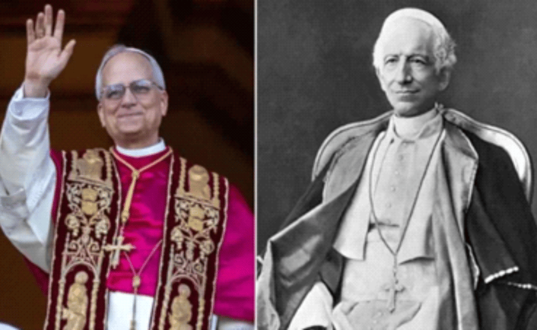 Papa León XIV y León XIII