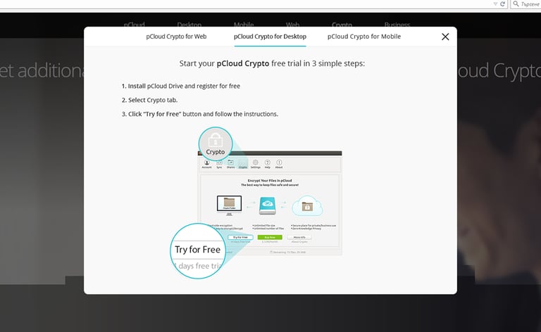 Crypto Folder for Linux Modal