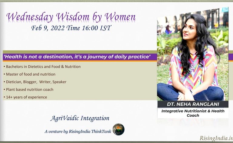 AVI Arogya's Wednesday Wisdom by Women with Ms Neha Ranglani India's TOP Nutritionist
